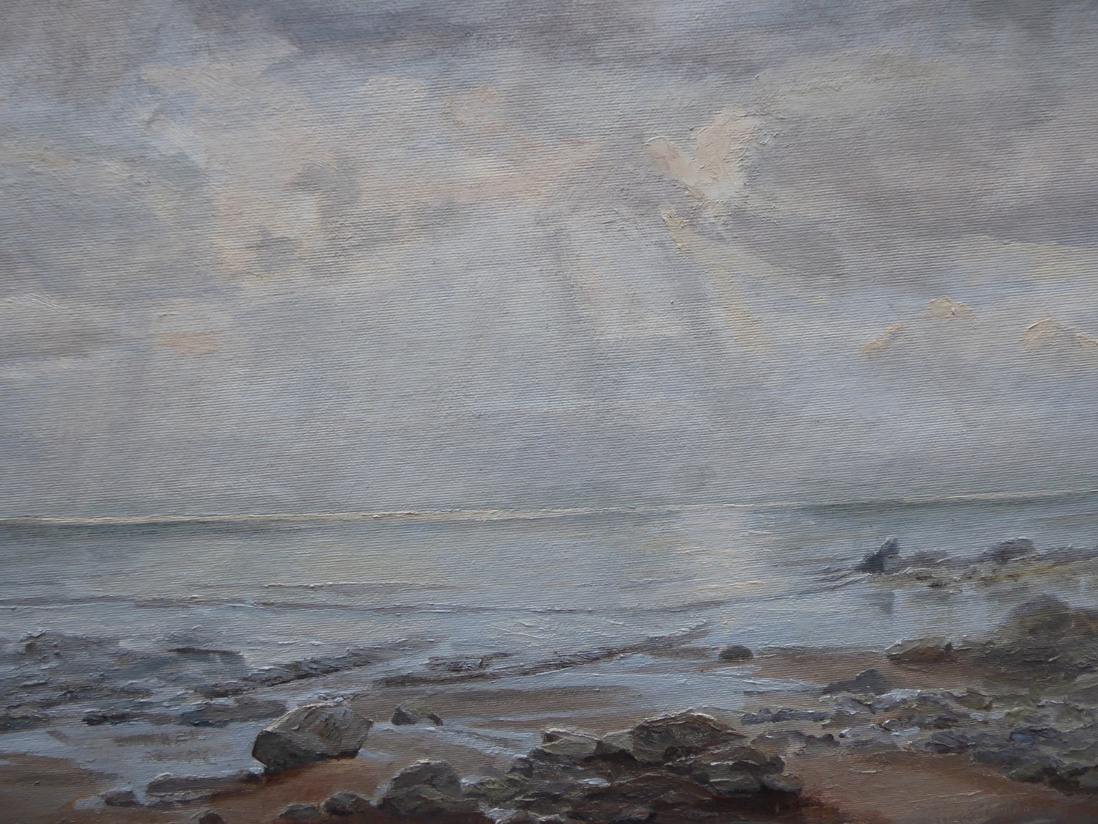 Oil on Board Low Tide at Beachy Head Artist P Campbell (1 of 12)