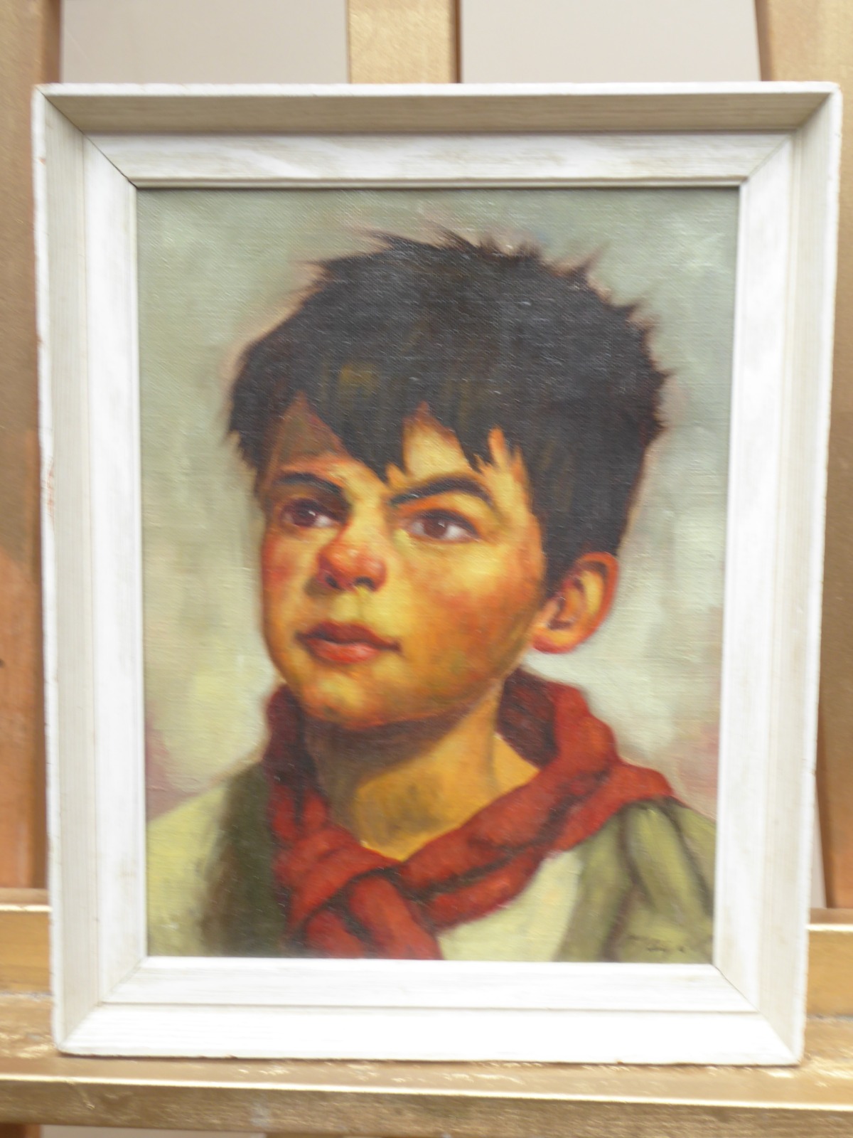 Oil on Canvas Little Street Urchin Listed Artist Ruth Mayer (1 of 13)