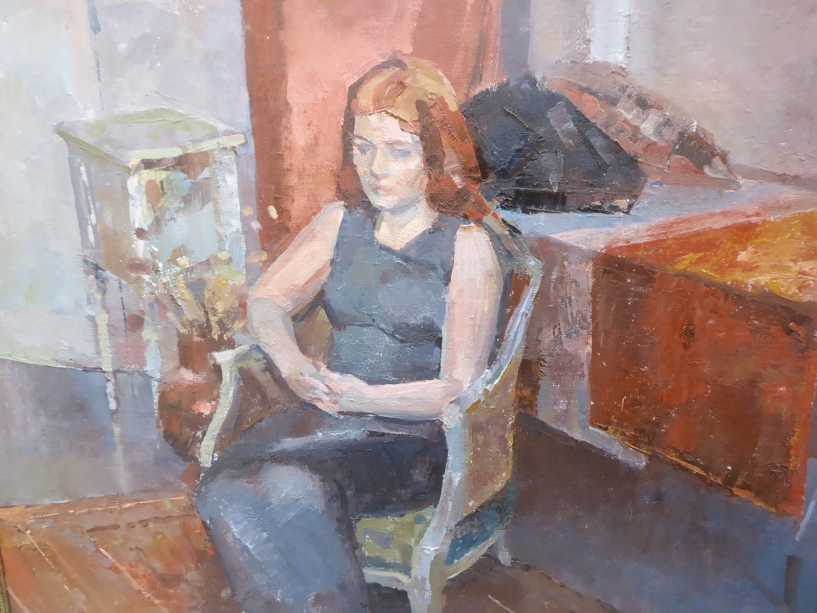 Oil on Board Portrait of Sarah Listed Artist Julian Gordon Mitchell (1 of 10)