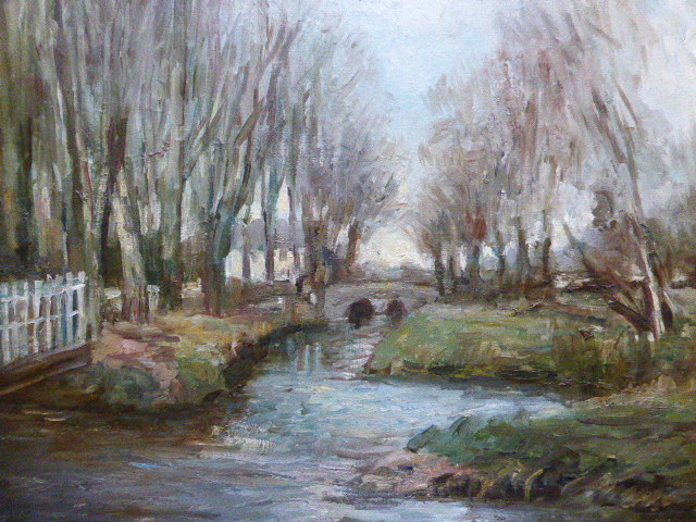 Oil on Canvas Ringwood Fish Farm Artist Donald 1960s-1970s (1 of 8)