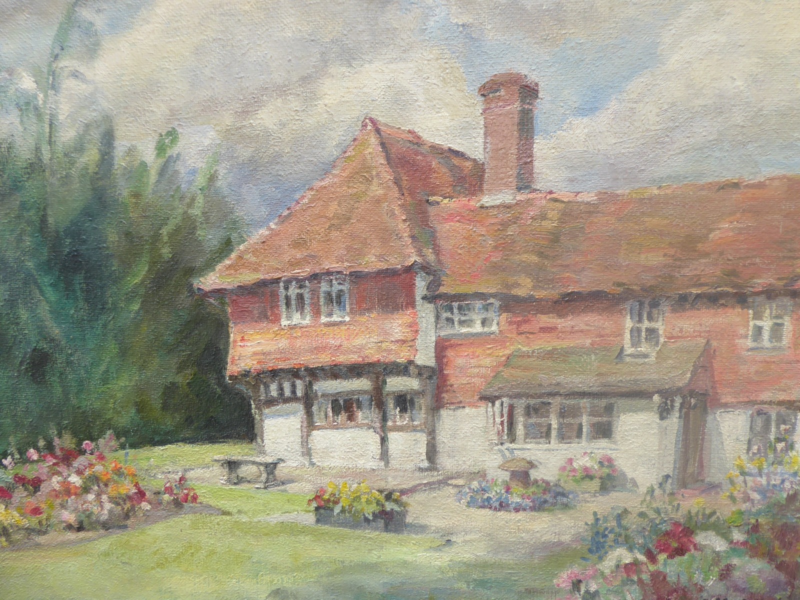 Oil on Canvas Penshurst Kent Artist J McCulloch (1 of 10)