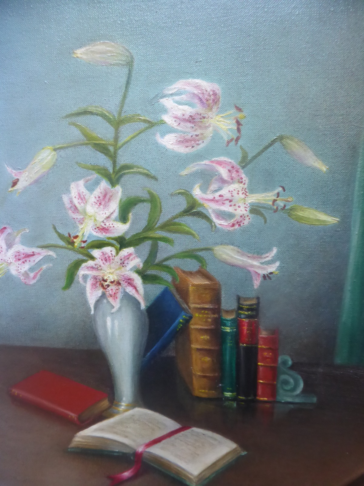 Oil on Canvas Delicate Flowers Artist Vera Fromberg (1 of 6)