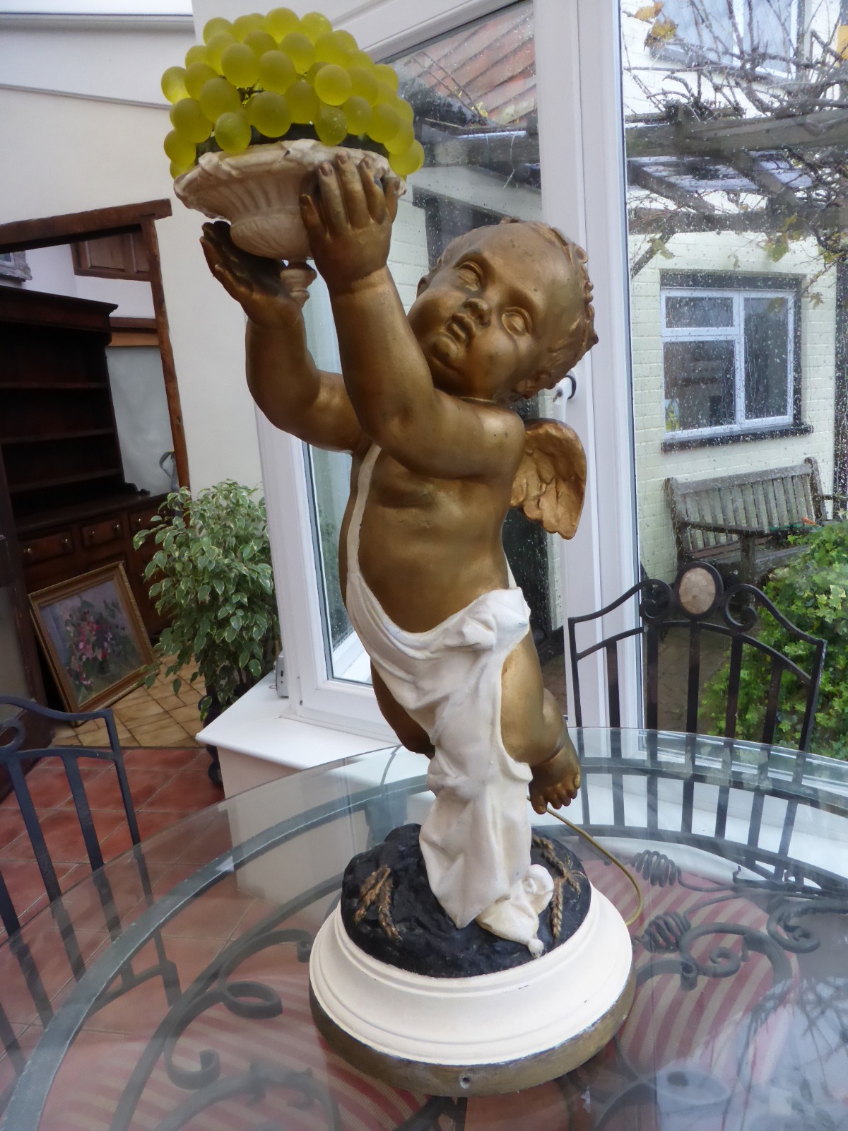 Large Metal Putti Lamp Makers Miroy Freres Paris (1 of 7)