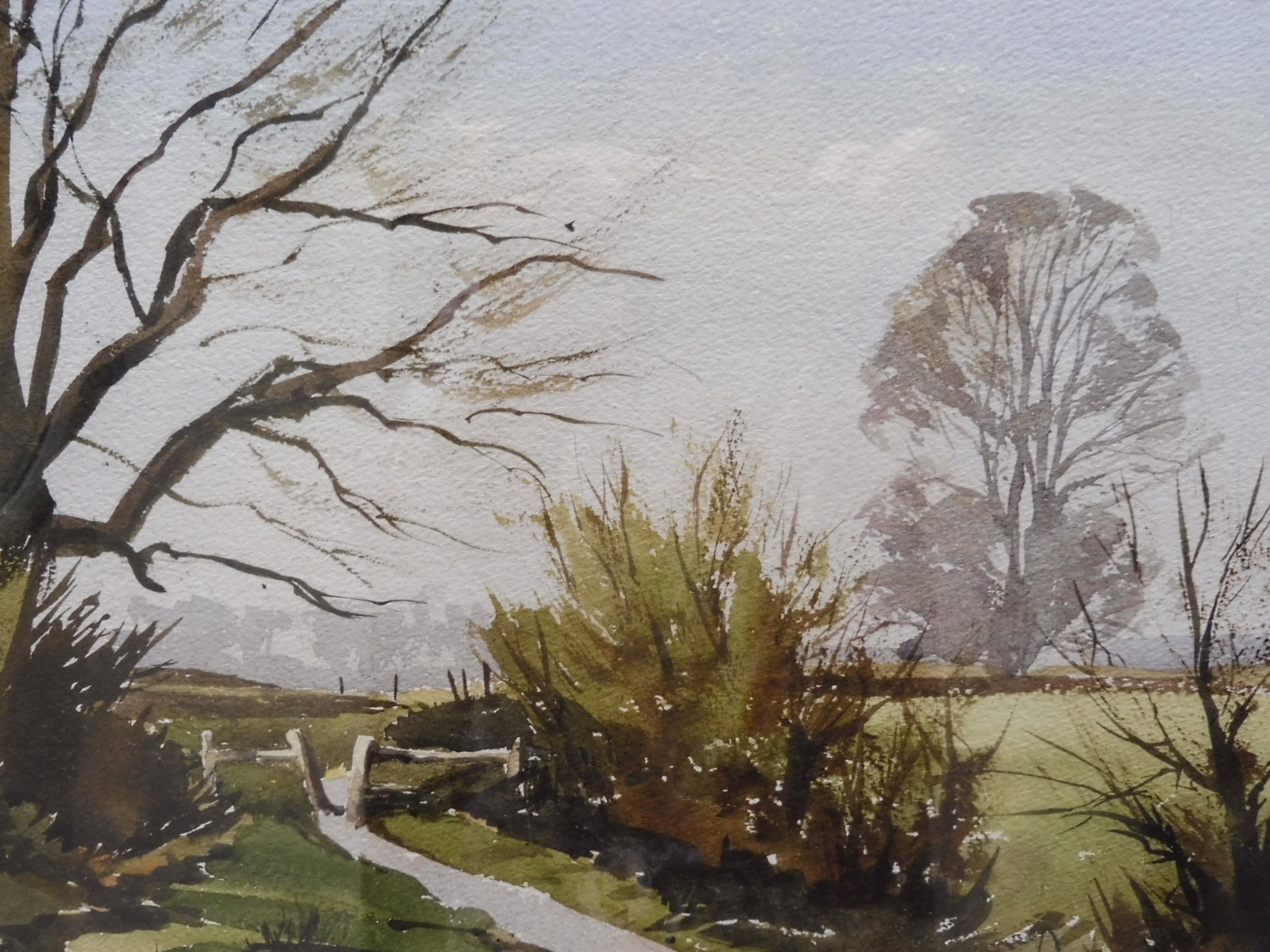 Watercolour & Ink Laycock Wiltshire Listed Artist Ronald Birch 1976 (1 of 8)