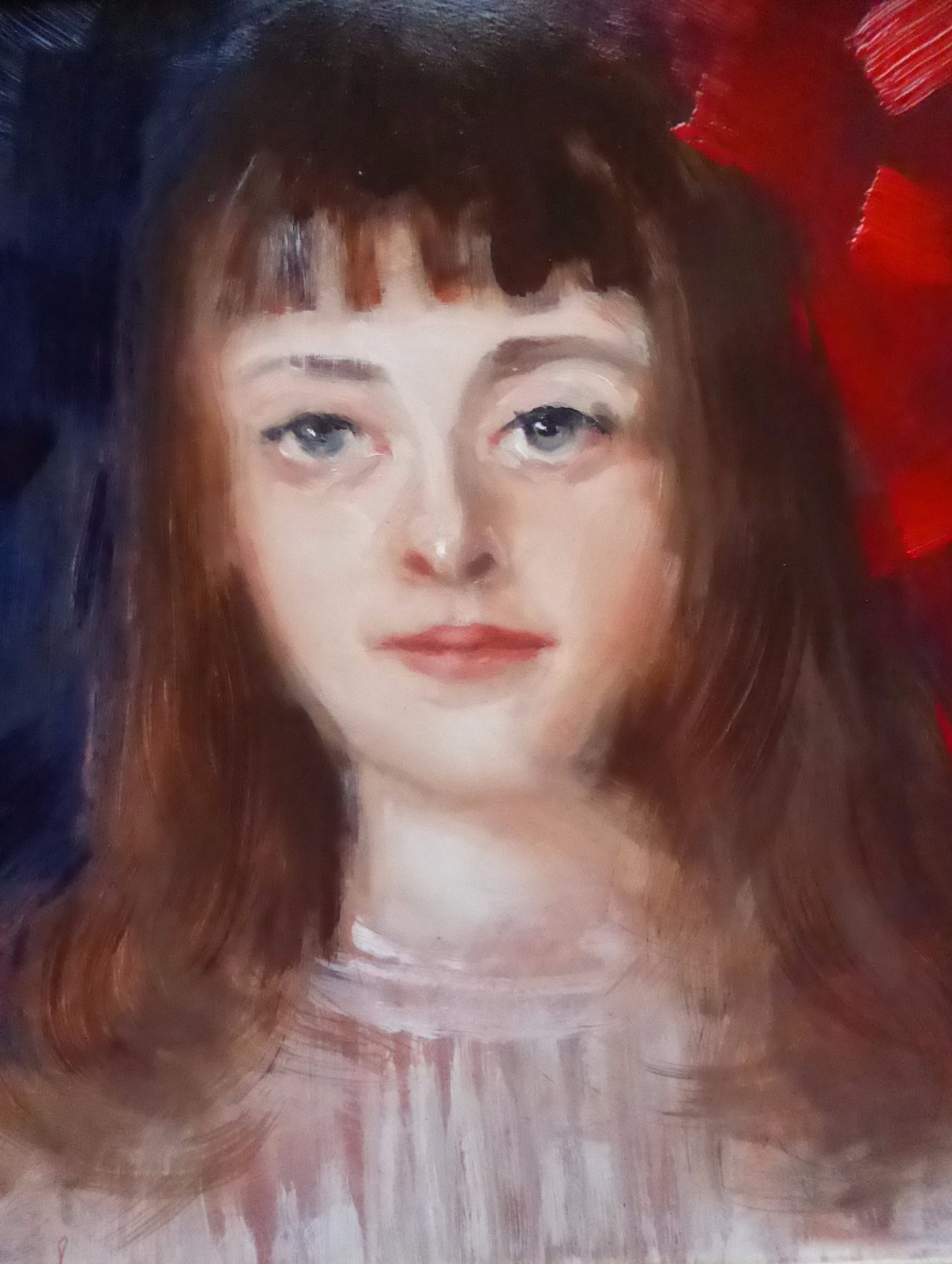 Oil on Board  Lady with Long Hair Artist Mark Barnden (1 of 11)