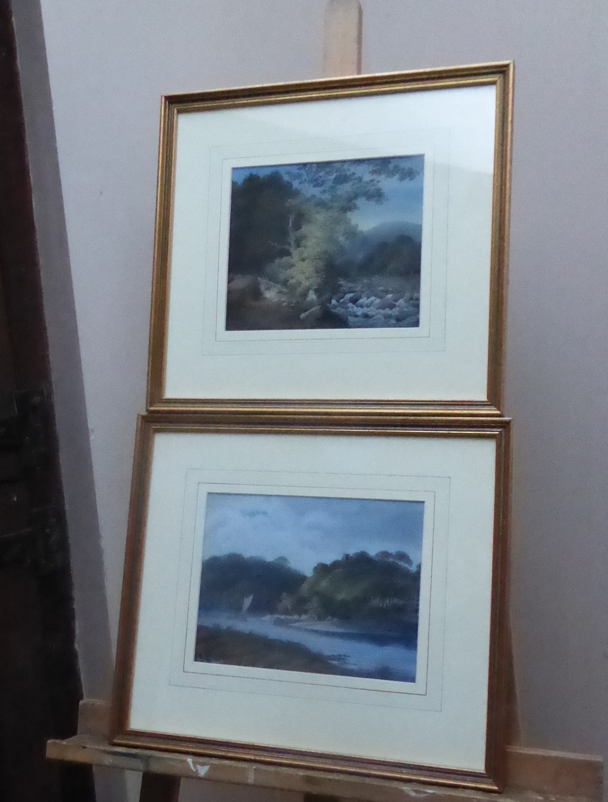 Near Pair of Watercolours St Budeaux Devon 1920s-1930s (1 of 12)