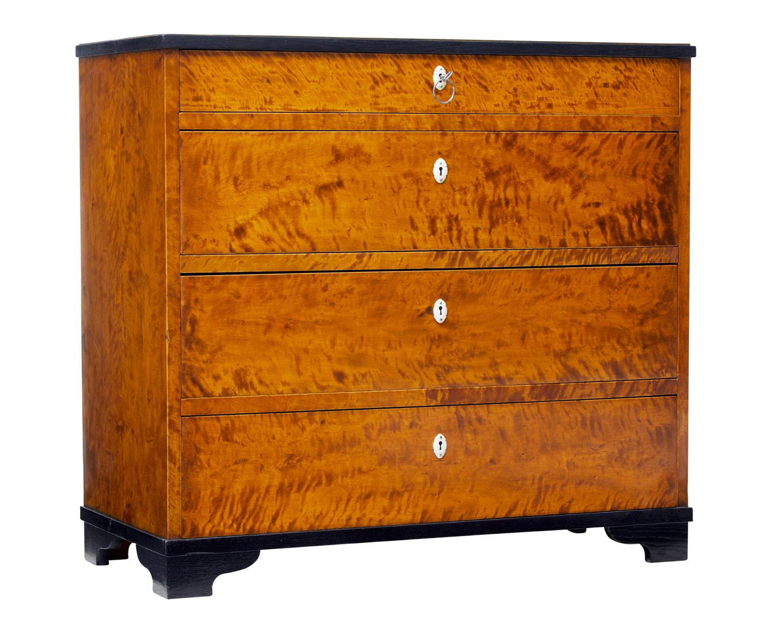 Late 19th Century Swedish Birch Chest of Drawers (1 of 1) Late 19th Century Swedish Birch Chest of Drawers (1 of 1)