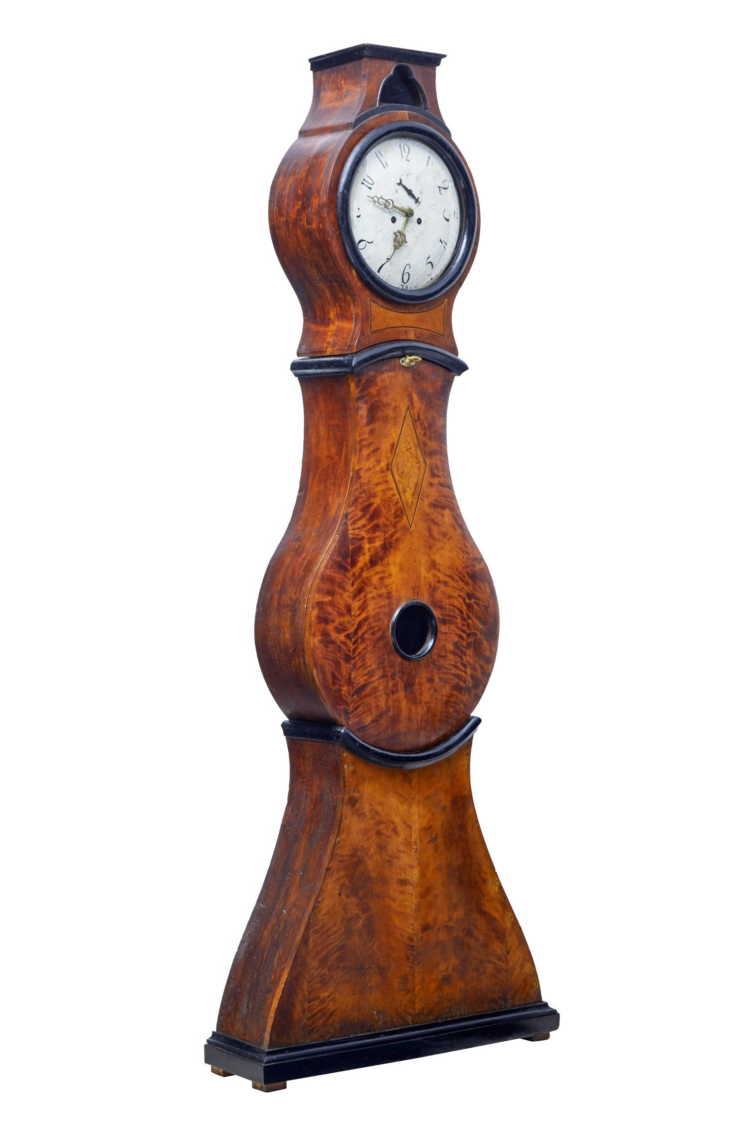 19th Century Swedish Birch Mora Longcase Clock (1 of 1) 19th Century Swedish Birch Mora Longcase Clock (1 of 1)
