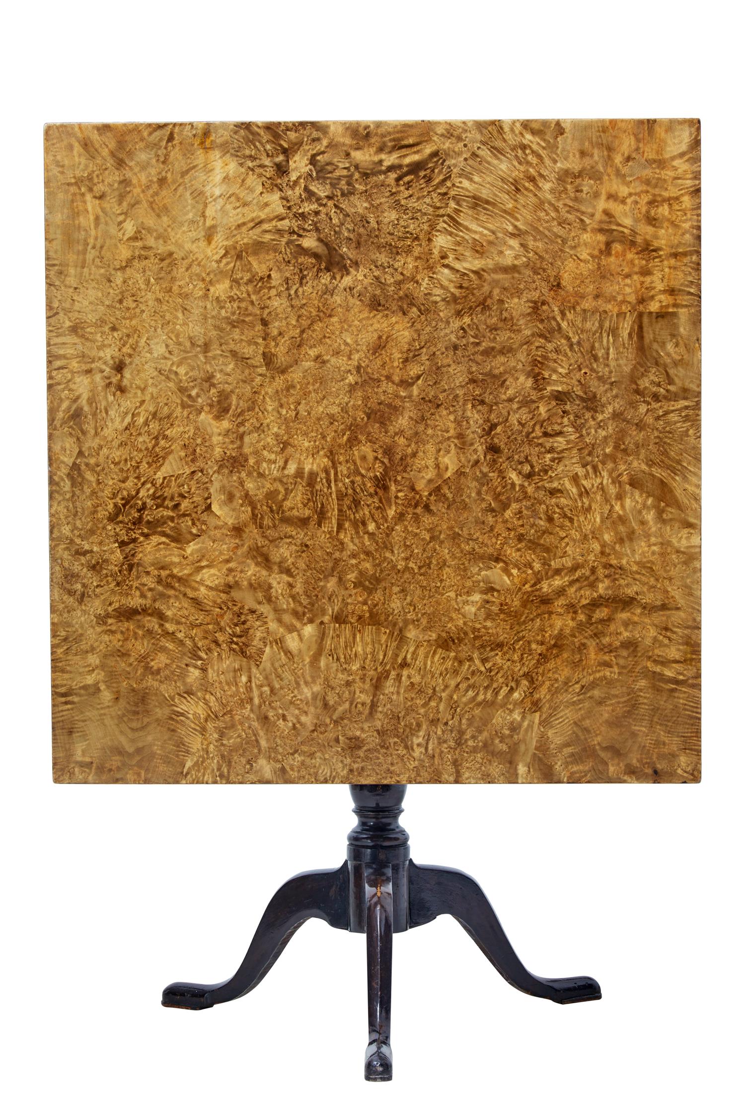 19th Century Swedish Alder Root Square Tilt Top Table (1 of 4) 19th Century Swedish Alder Root Square Tilt Top Table (1 of 4)