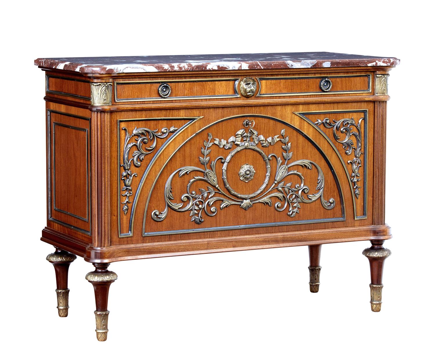 Mid 20th Century Mahogany Marble Top Commode (1 of 6) Mid 20th Century Mahogany Marble Top Commode (1 of 6)