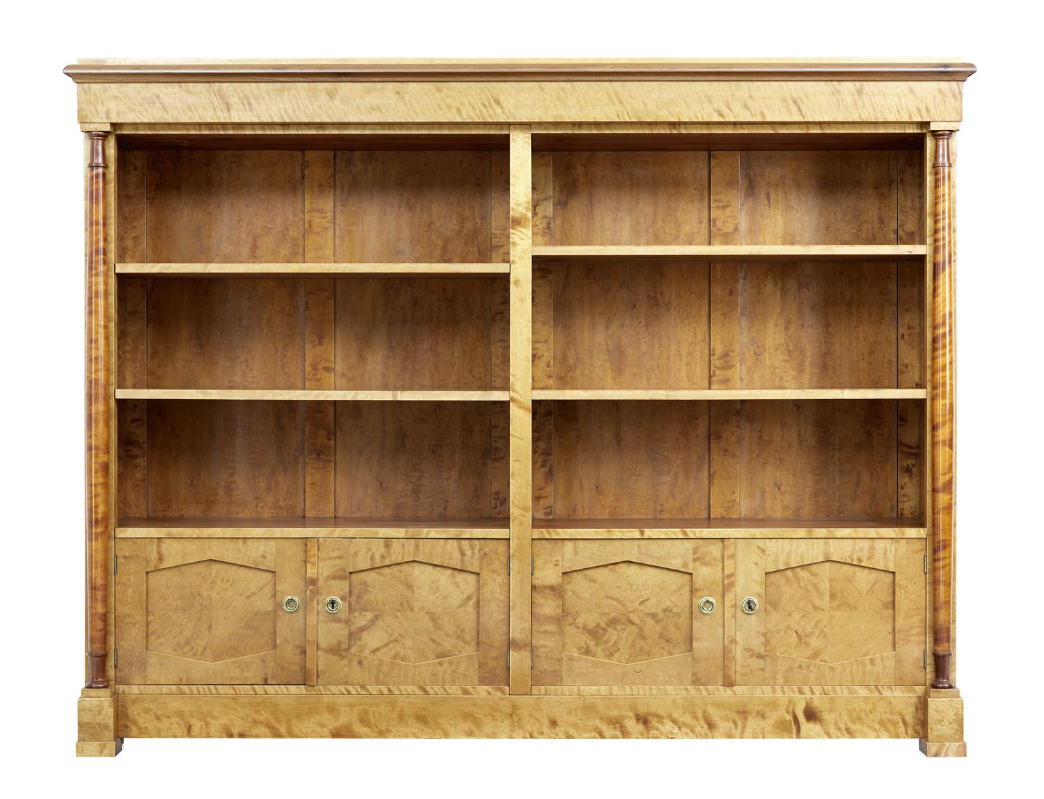 Large Art Deco Birch Scandinavian Bookcase (1 of 7) Large Art Deco Birch Scandinavian Bookcase (1 of 7)