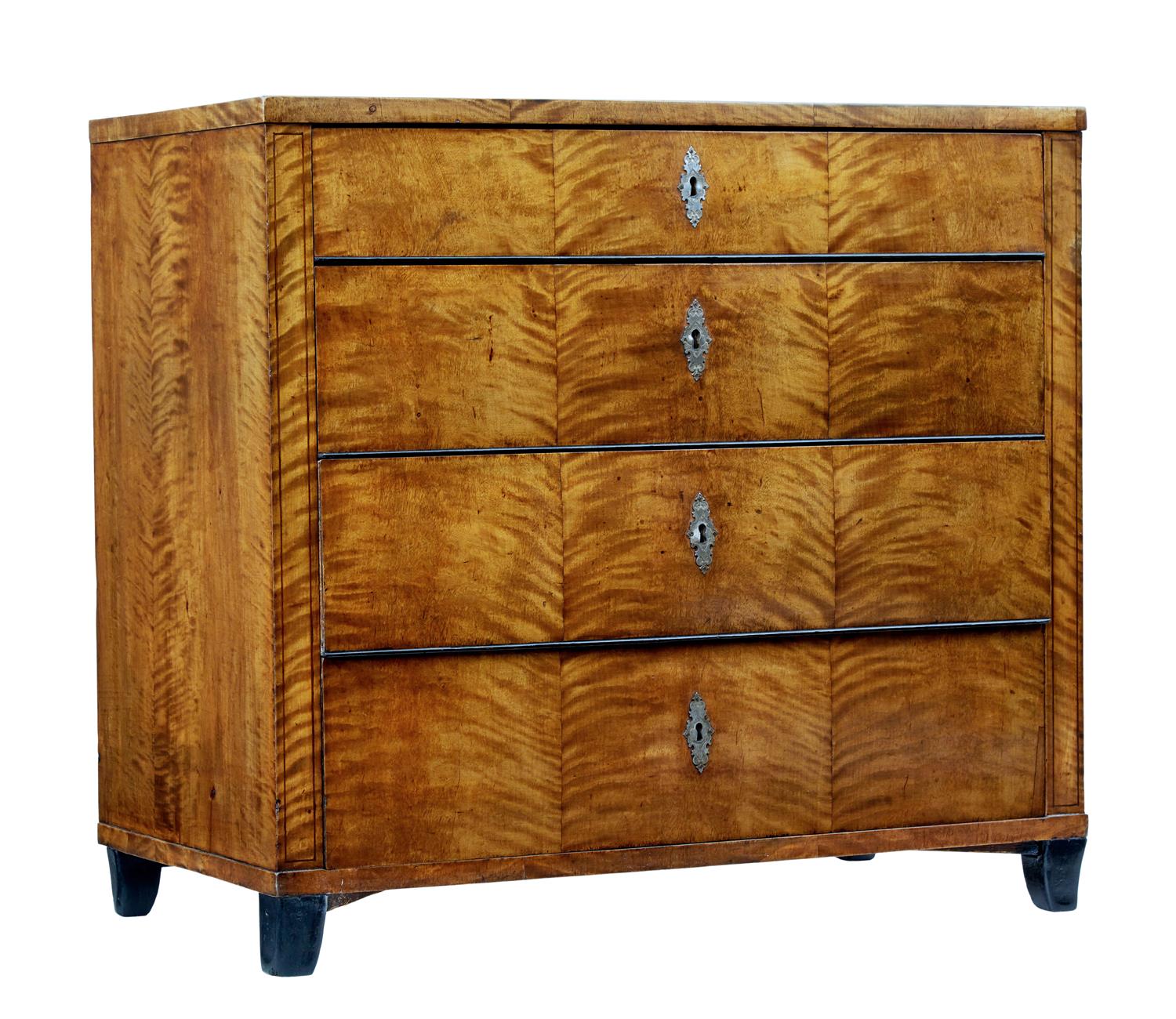 19th Century Swedish Biedermeier Birch Chest of Drawers (1 of 1) 19th Century Swedish Biedermeier Birch Chest of Drawers (1 of 1)