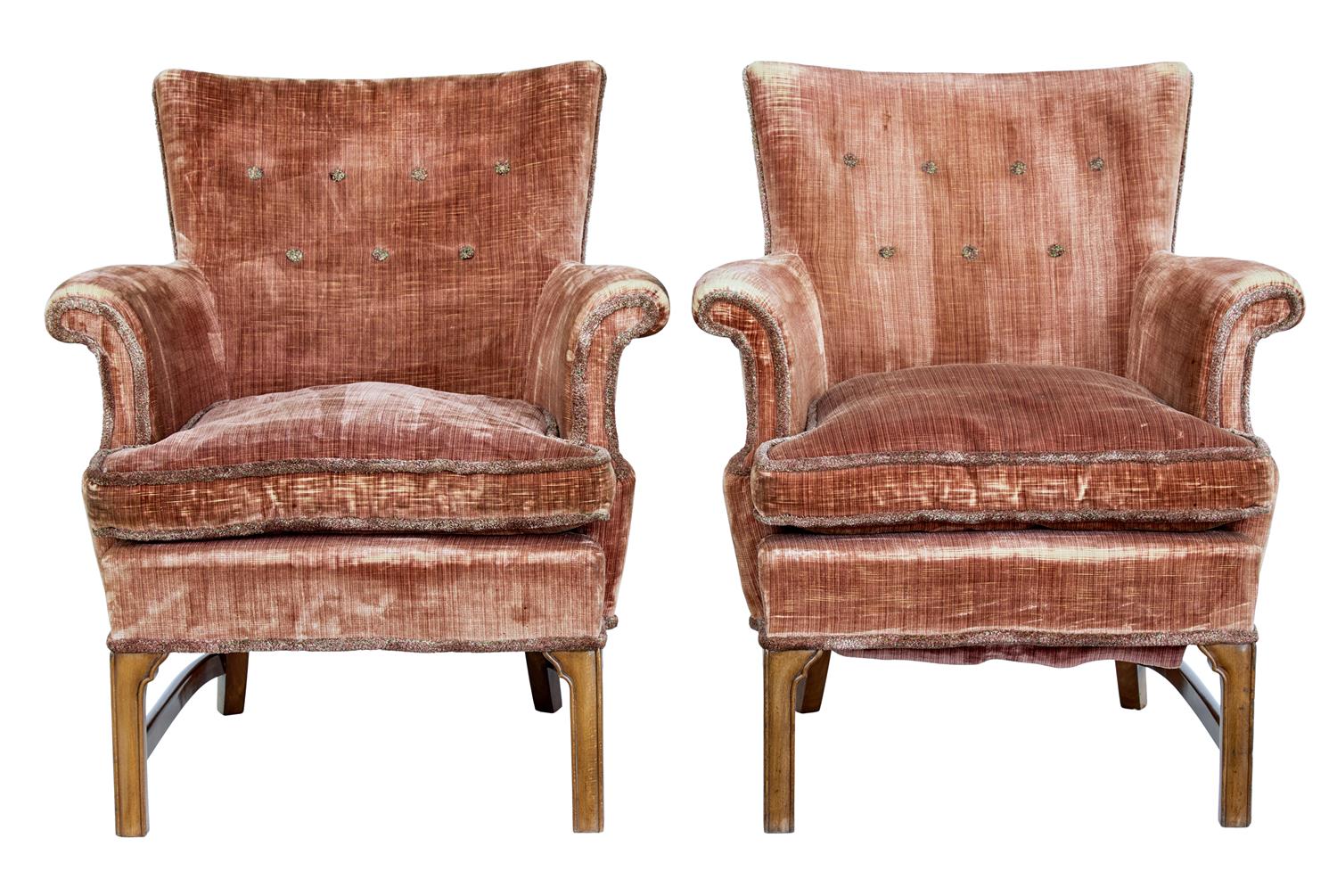 Pair of Mid 20th Century Mahogany Armchairs (1 of 1) Pair of Mid 20th Century Mahogany Armchairs (1 of 1)