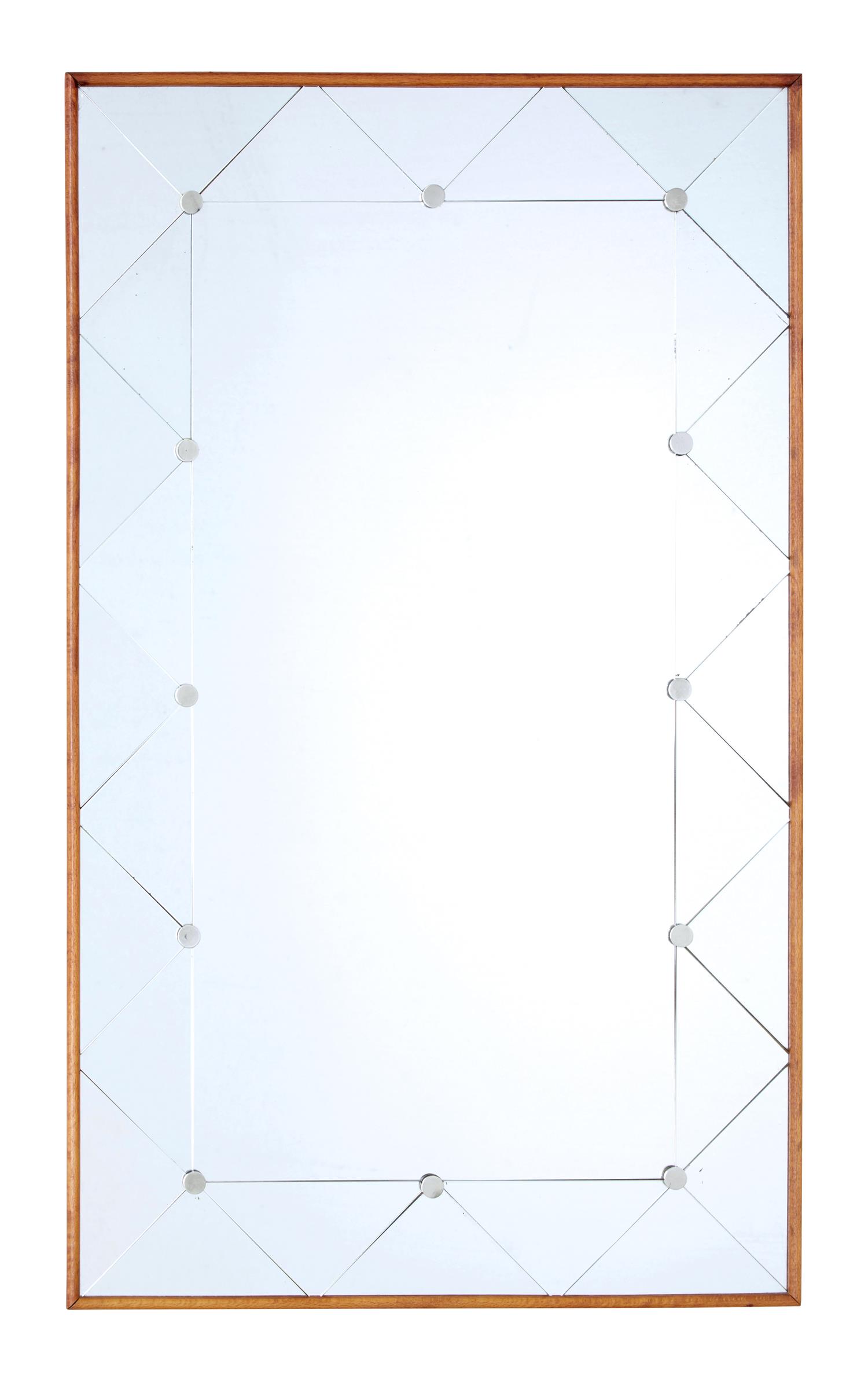 Mid 20th Century Scandinavian Teak Frame Mirror (1 of 3) Mid 20th Century Scandinavian Teak Frame Mirror (1 of 3)