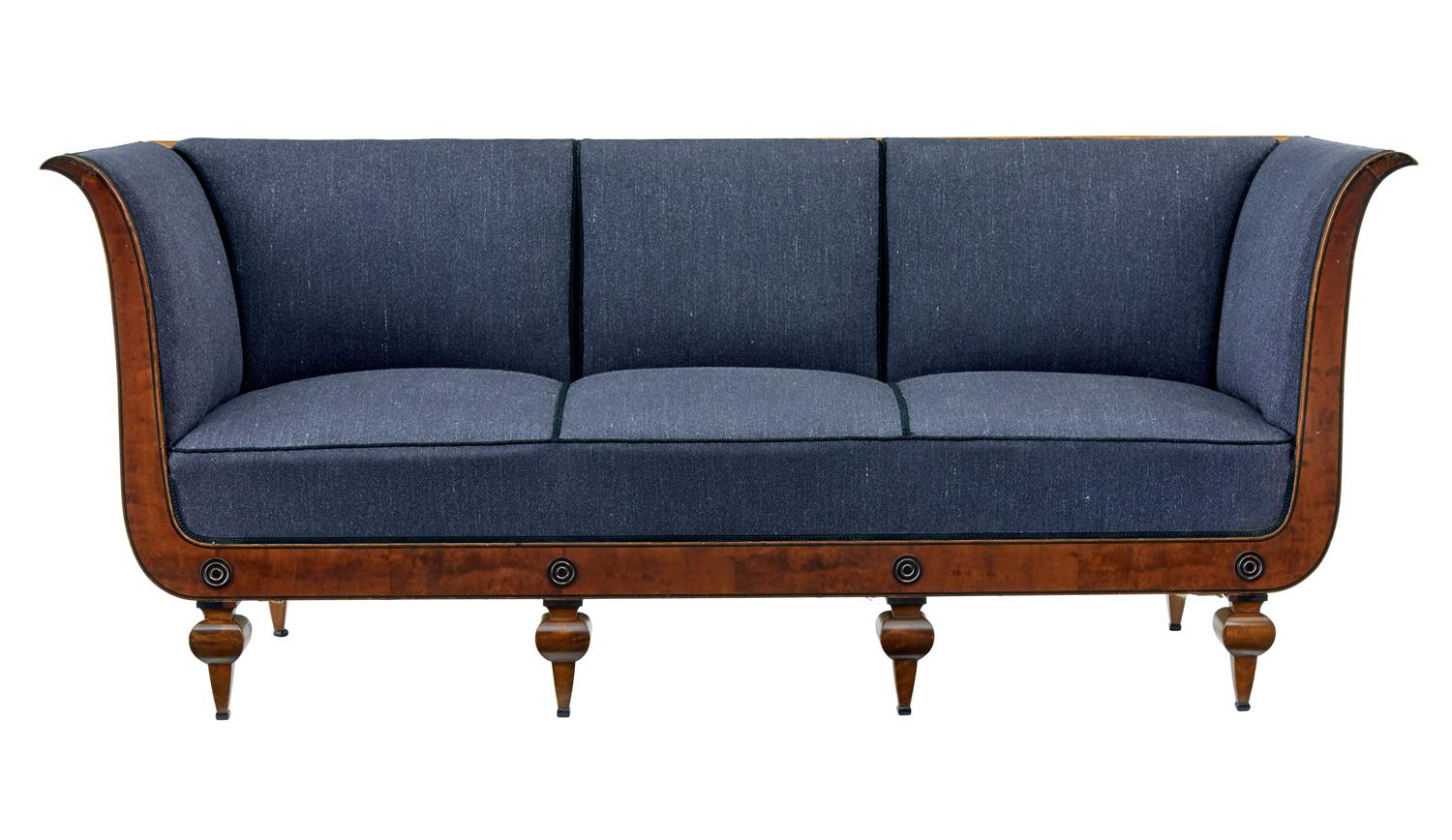 Early 20th Century Birch Sofa Attributed to David Blomberg (1 of 1) Early 20th Century Birch Sofa Attributed to David Blomberg (1 of 1)