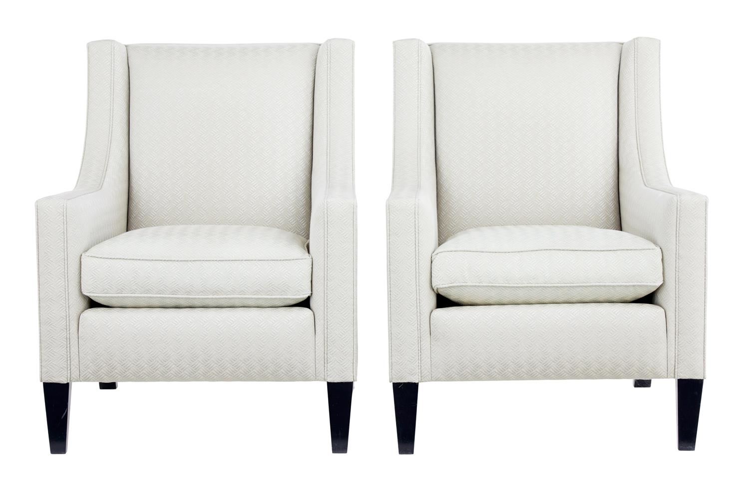 Pair of Contemporary Lounge Armchairs (1 of 8) Pair of Contemporary Lounge Armchairs (1 of 8)