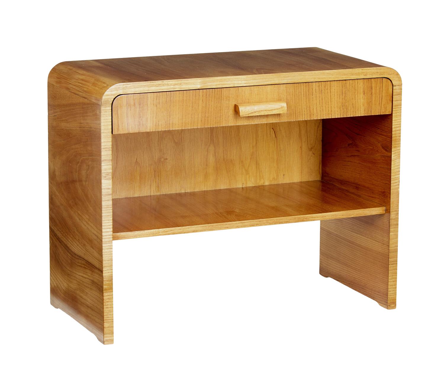 Mid 20th Century Scandinavian Elm Bedside Table (1 of 1) Mid 20th Century Scandinavian Elm Bedside Table (1 of 1)