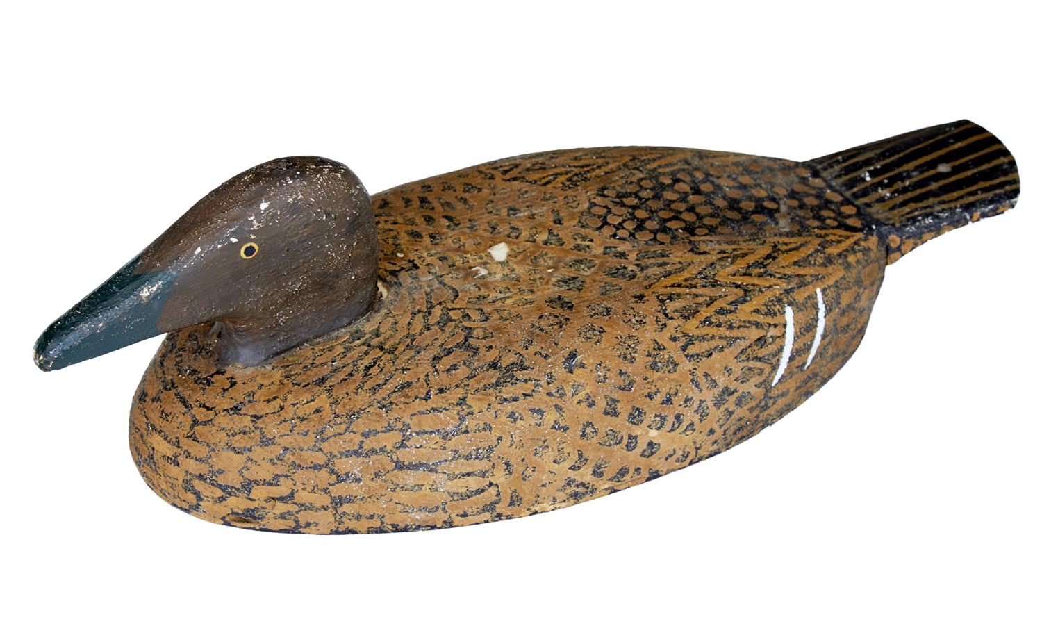 Early 20th Century Solid Wood Hand Painted Decoy Duck (1 of 5) Early 20th Century Solid Wood Hand Painted Decoy Duck (1 of 5)