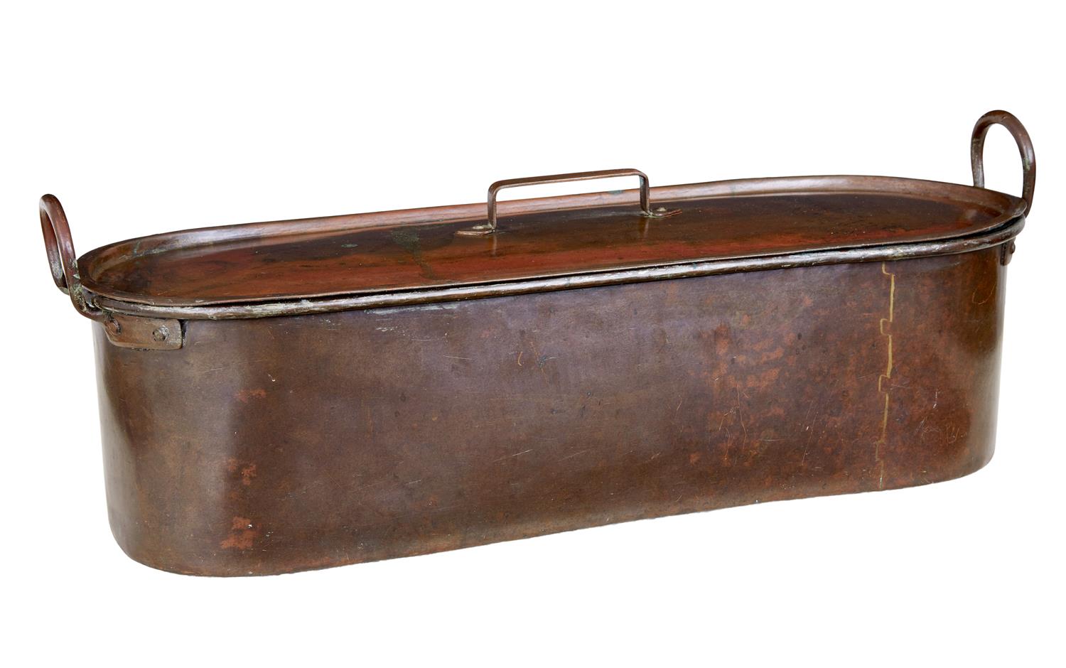 19th Century Copper Fish Kettle EA2726 LA186169 19th Century Copper Fish Kettle EA2726 LA186169