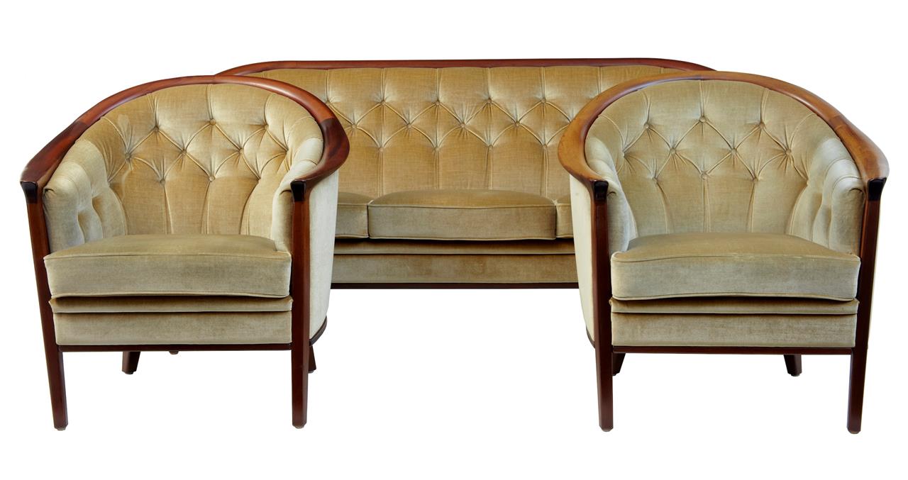 1960's Danish Mahogany Horseshoe 3 Piece Suite by Andersson (1 of 1) 1960's Danish Mahogany Horseshoe 3 Piece Suite by Andersson (1 of 1)