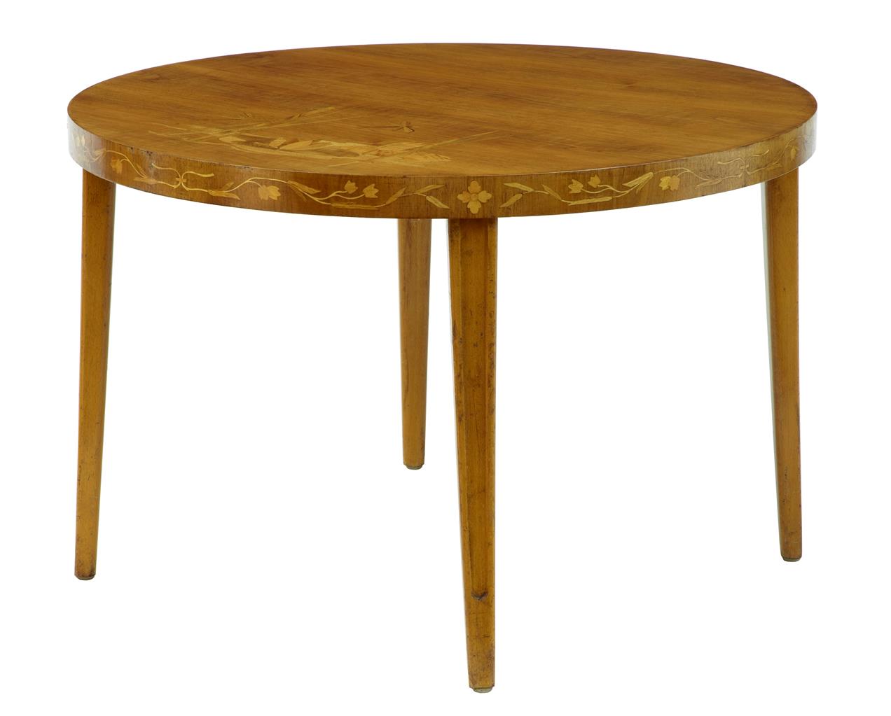 20th Century Birch Inlaid Occasional Table (1 of 1) 20th Century Birch Inlaid Occasional Table (1 of 1)