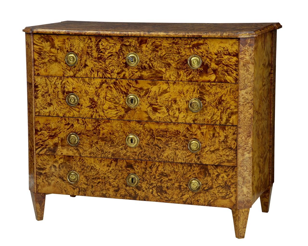 Rare Early 19th Century Alder Root Swedish Chest of Drawers (1 of 1) Rare Early 19th Century Alder Root Swedish Chest of Drawers (1 of 1)