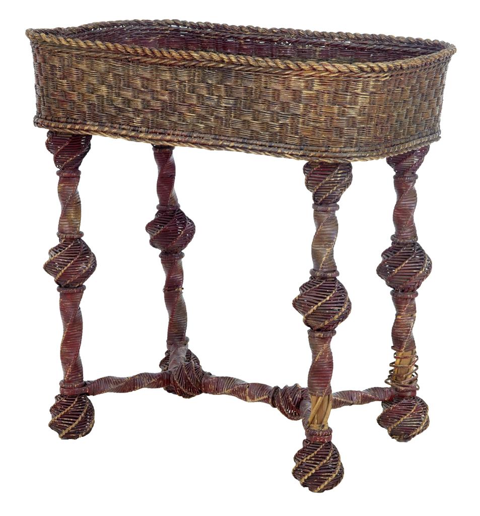 Late 19th Century Swedish Cane-work Plant Stand (1 of 1) Late 19th Century Swedish Cane-work Plant Stand (1 of 1)