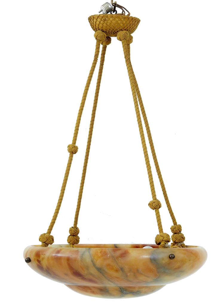 Art Deco Alabaster Ceiling Light c.1920 (1 of 1) Art Deco Alabaster Ceiling Light c.1920 (1 of 1)