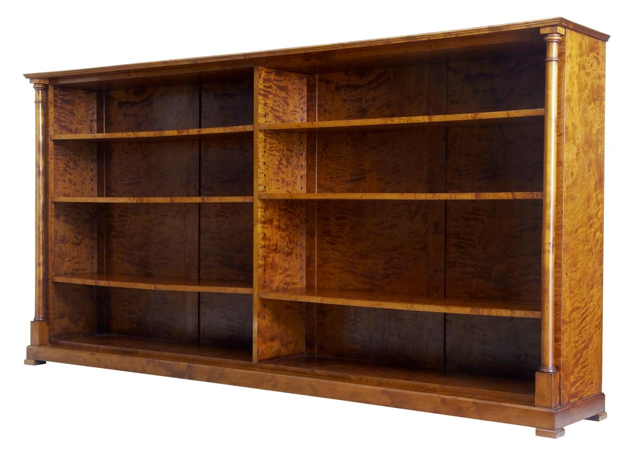 Large Late 19th Century Birch Open Bookcase c.1890 (1 of 1) Large Late 19th Century Birch Open Bookcase c.1890 (1 of 1)