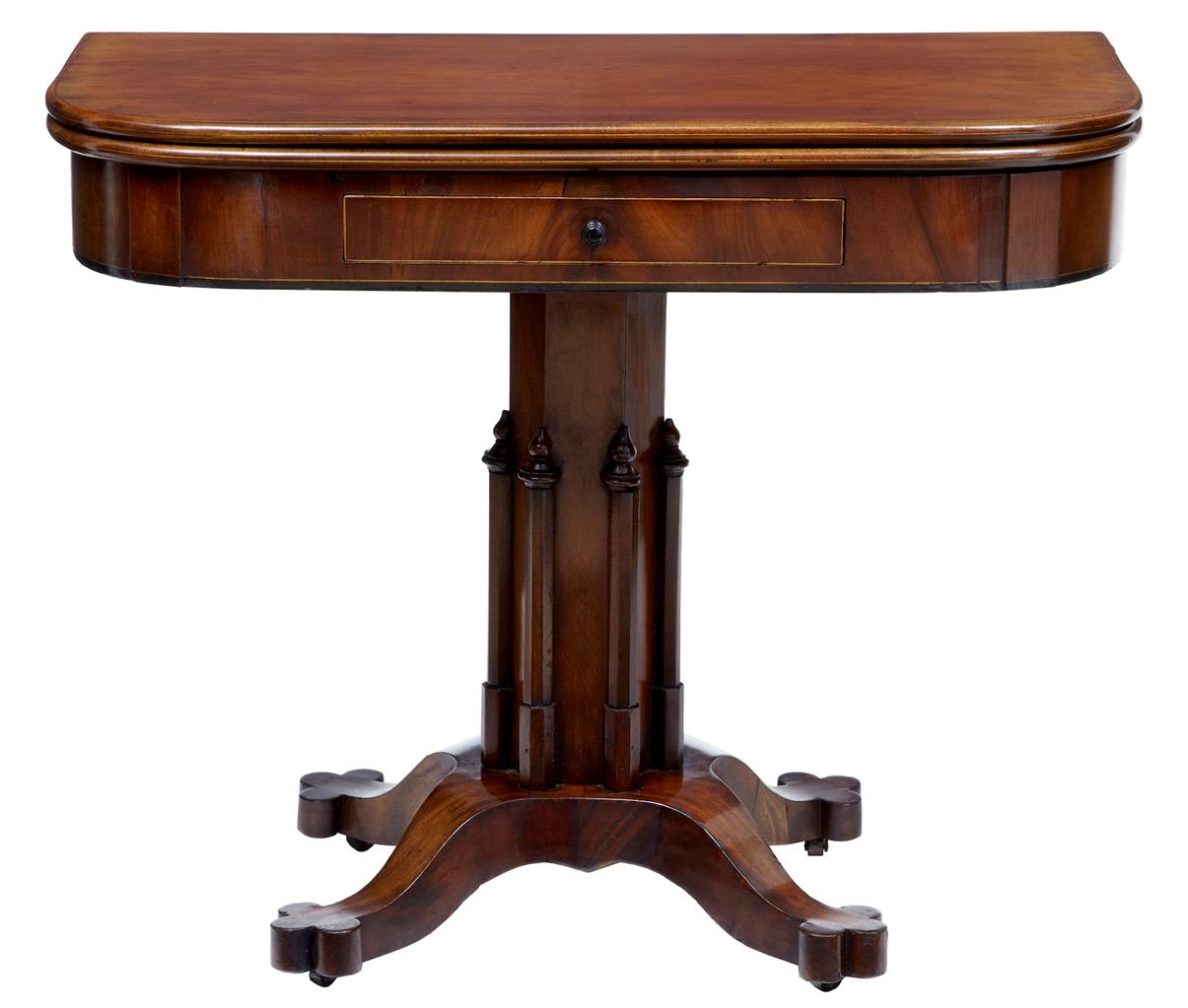 19th Century Louis Phillipe I Mahogany Tea Table / Card Table (1 of 1) 19th Century Louis Phillipe I Mahogany Tea Table / Card Table (1 of 1)
