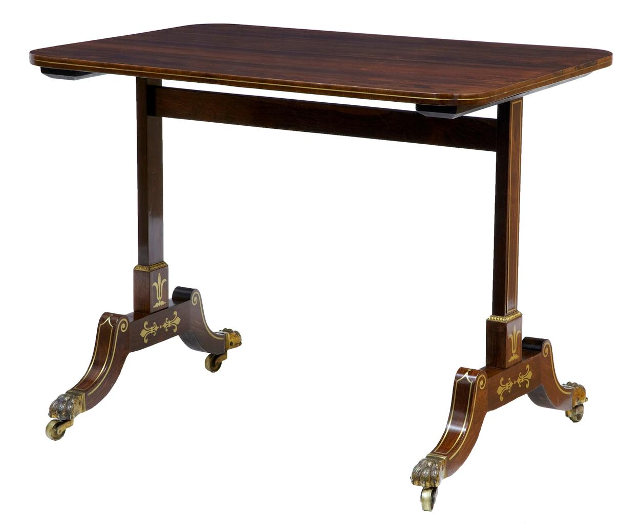 Regency Brass Inlaid Rosewood Occasional Side Table c.1820 (1 of 6) Regency Brass Inlaid Rosewood Occasional Side Table c.1820 (1 of 6)