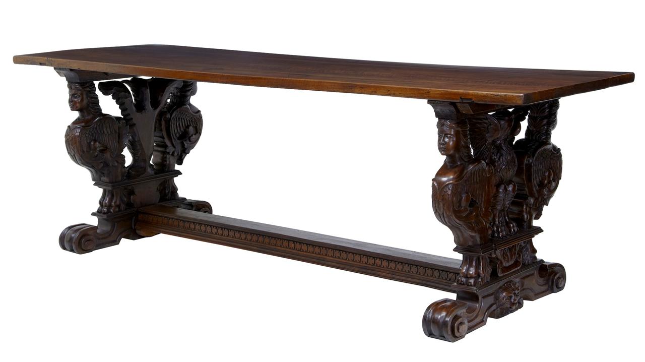 19th Century Italian Carved Walnut Refectory Dining Table (1 of 1) 19th Century Italian Carved Walnut Refectory Dining Table (1 of 1)