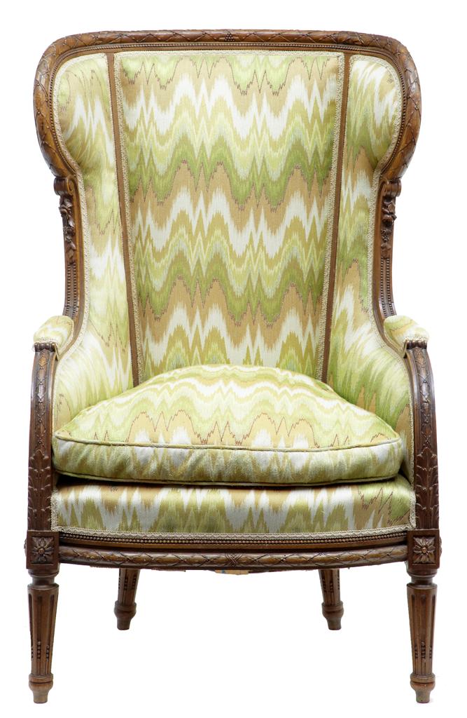 19th Century French Walnut Wing Back Armchair (1 of 1) 19th Century French Walnut Wing Back Armchair (1 of 1)