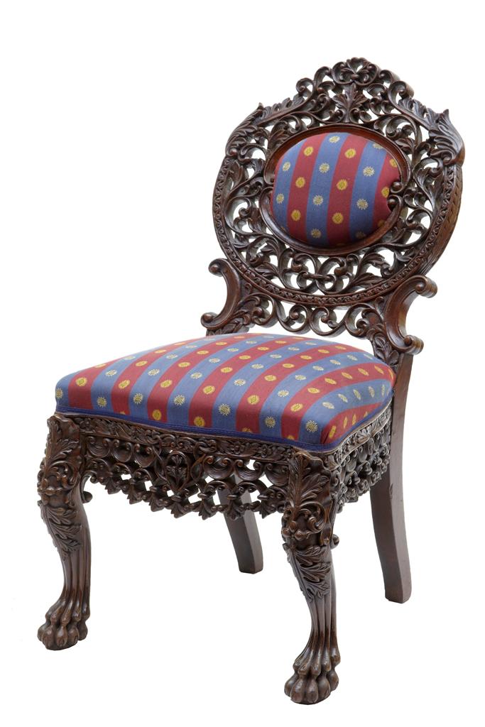 19th Century Profusely Carved Burmese Hardwood Chair (1 of 1) 19th Century Profusely Carved Burmese Hardwood Chair (1 of 1)