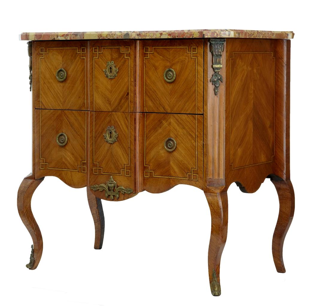 19th Century French Kingwood Marble Top Commode Chest of Drawers (1 of 8) 19th Century French Kingwood Marble Top Commode Chest of Drawers (1 of 8)