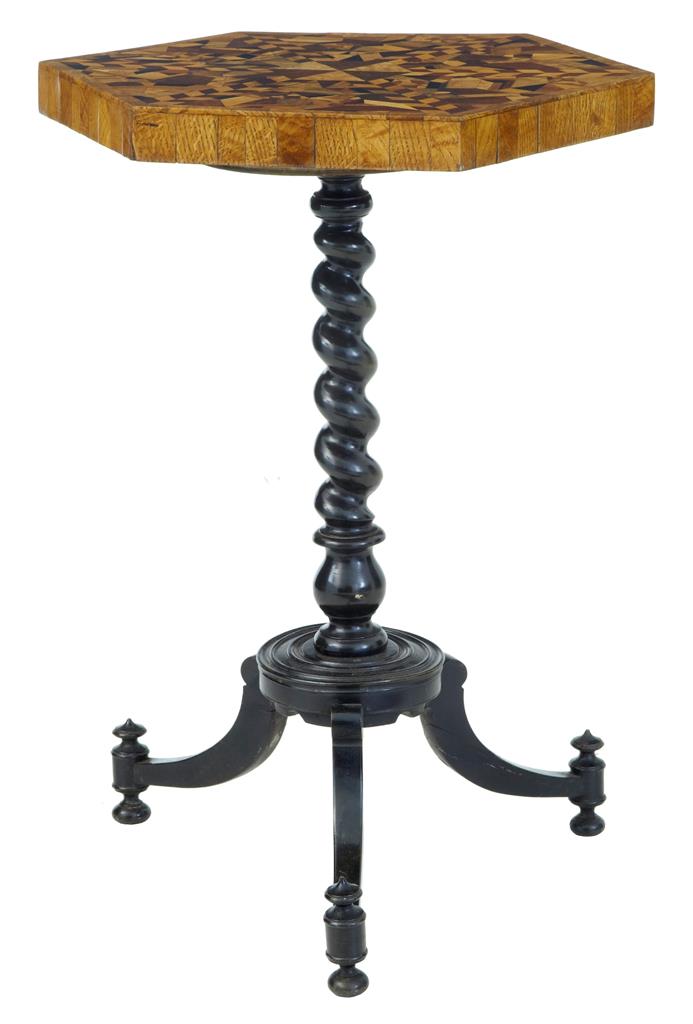 Rare 19th Century Hexagonal Specimen Wood Occasional Table c.1840 (1 of 6) Rare 19th Century Hexagonal Specimen Wood Occasional Table c.1840 (1 of 6)