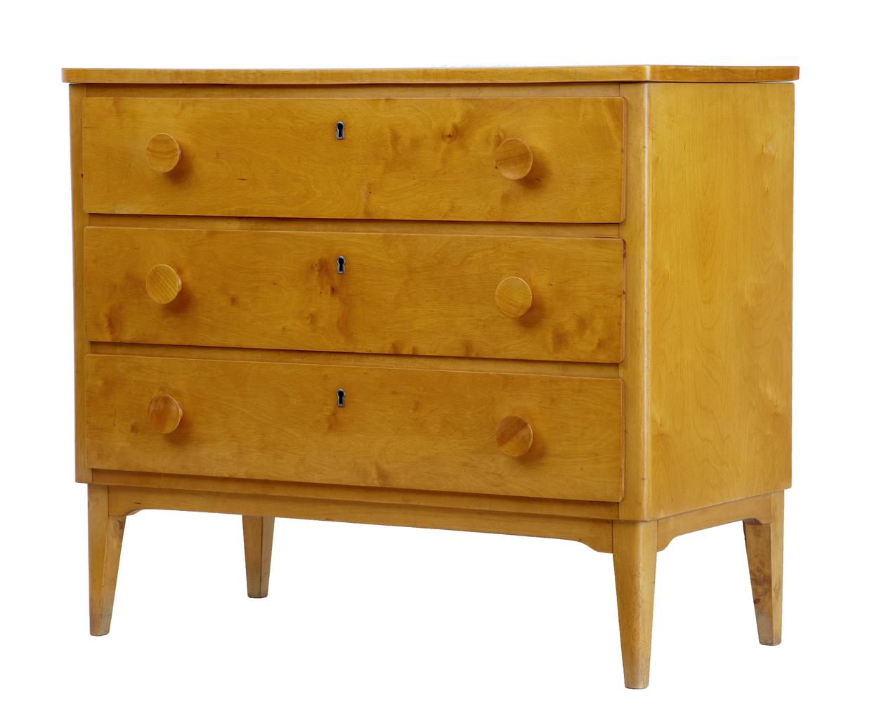 1960's Scandinavian Birch Small Chest of Drawers (1 of 1) 1960's Scandinavian Birch Small Chest of Drawers (1 of 1)