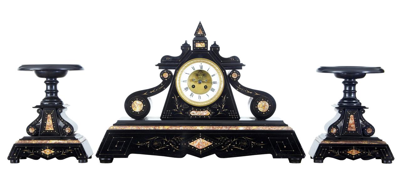 19th Century Victorian Marble Garniture Set c.1880 (1 of 1) 19th Century Victorian Marble Garniture Set c.1880 (1 of 1)