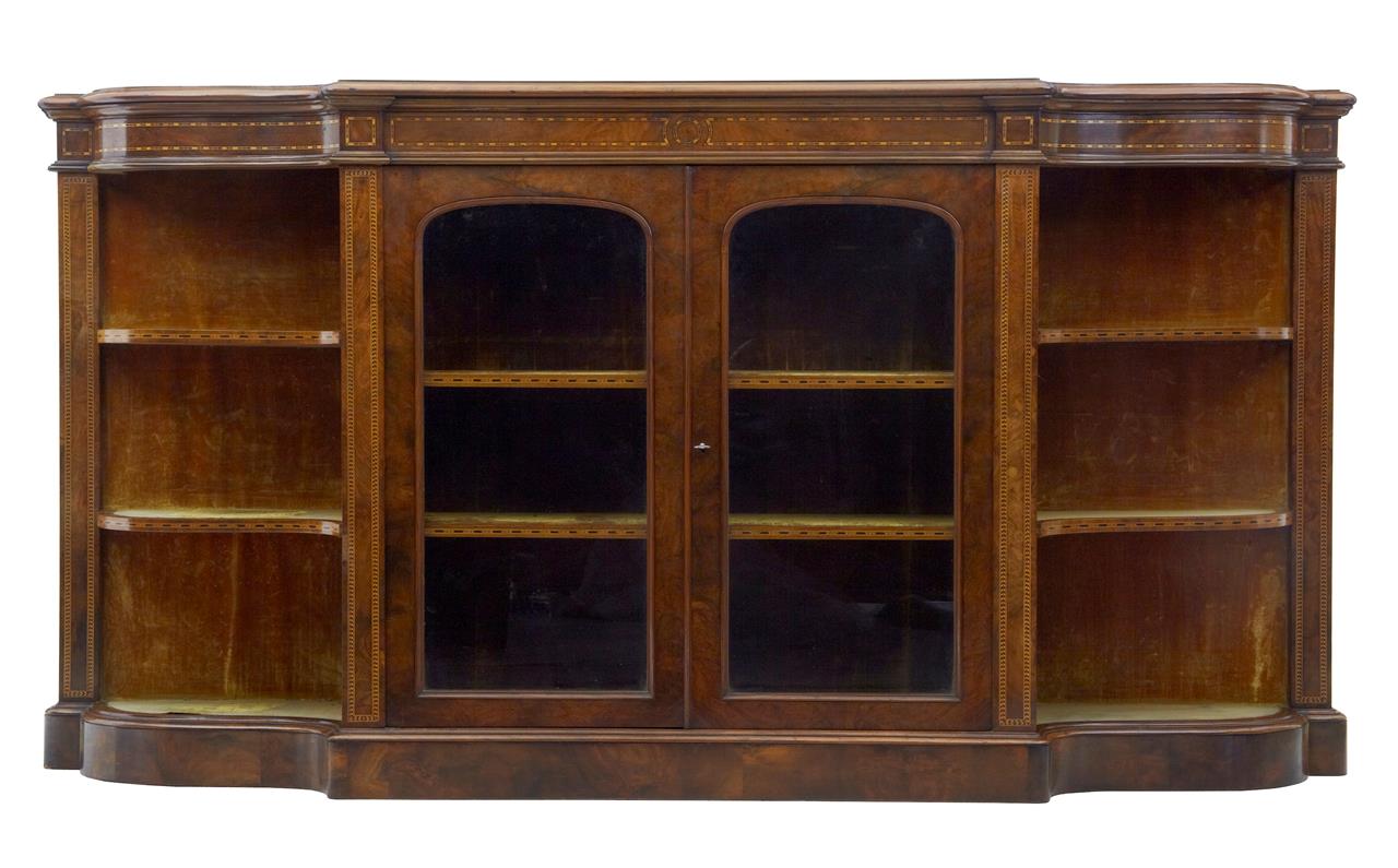 19th Century Victorian Inlaid Walnut Credenza (1 of 1) 19th Century Victorian Inlaid Walnut Credenza (1 of 1)