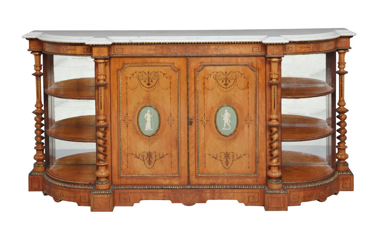 Exhibition Quality 19th Century Satinwood Marble Top Credenza c.1850 (1 of 1) Exhibition Quality 19th Century Satinwood Marble Top Credenza c.1850 (1 of 1)