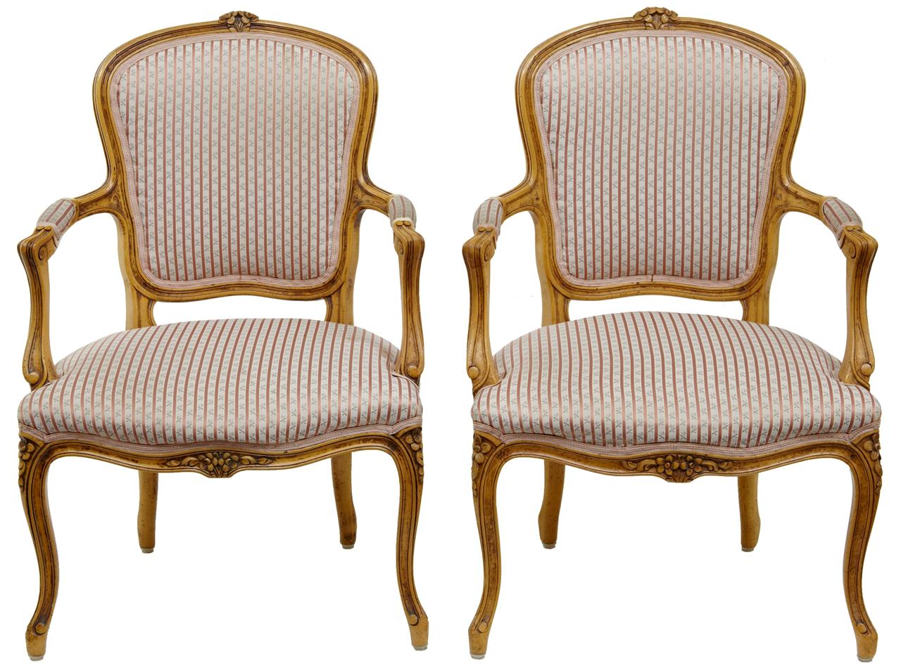 Pair of 19th Century French Fauteuil Armchairs c.1840 (1 of 1) Pair of 19th Century French Fauteuil Armchairs c.1840 (1 of 1)