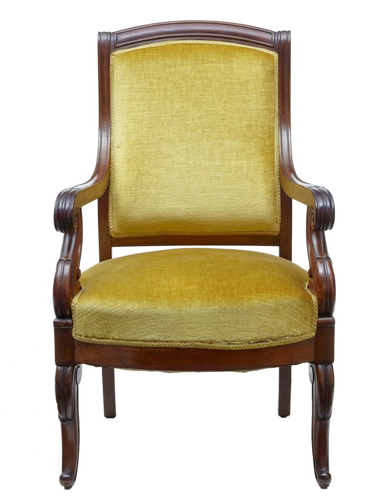 19th Century French Mahogany Armchair c.1840 (1 of 1) 19th Century French Mahogany Armchair c.1840 (1 of 1)