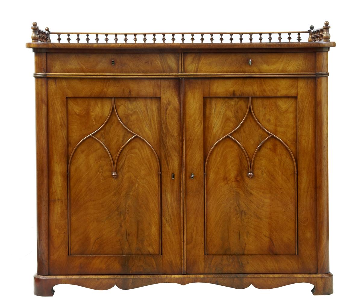 19th Century Mahogany Gothic Influenced Cupboard Cabinet c.1840 (1 of 6) 19th Century Mahogany Gothic Influenced Cupboard Cabinet c.1840 (1 of 6)