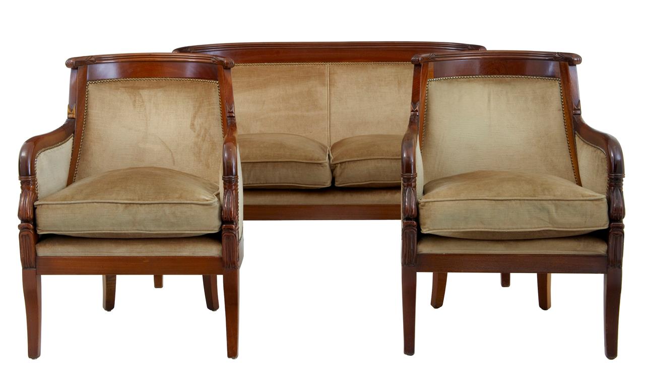 1970's Empire Influenced 3 Piece Mahogany Suite (1 of 10) 1970's Empire Influenced 3 Piece Mahogany Suite (1 of 10)