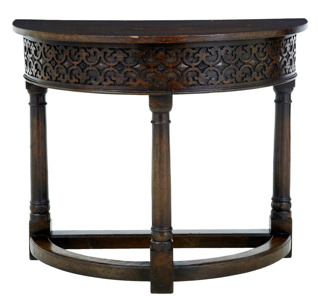 19th Century Oak Demi Lune Side Table c.1880 (1 of 1) 19th Century Oak Demi Lune Side Table c.1880 (1 of 1)