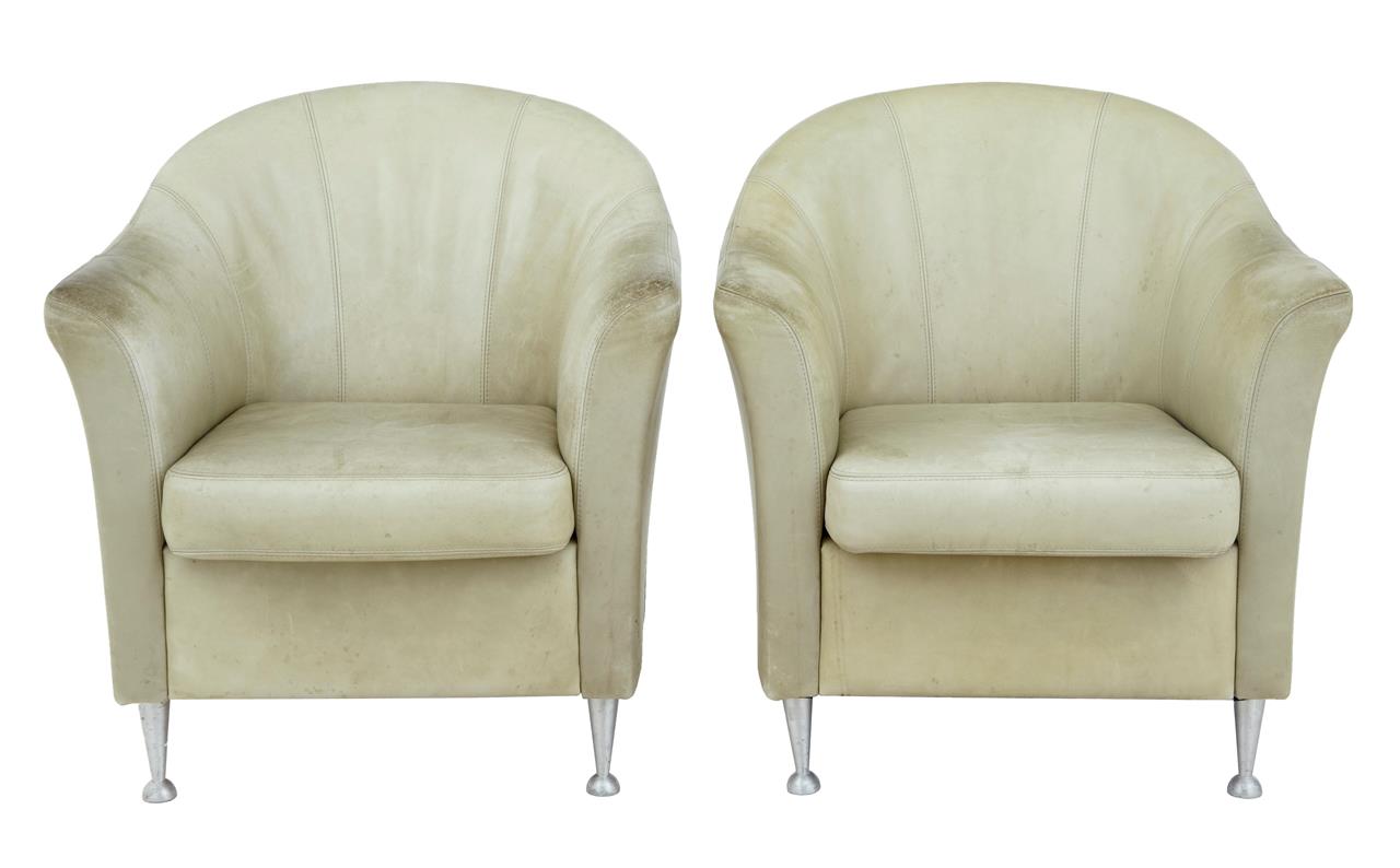 Pair of 1960's Leather Tub Armchairs (1 of 6) Pair of 1960's Leather Tub Armchairs (1 of 6)