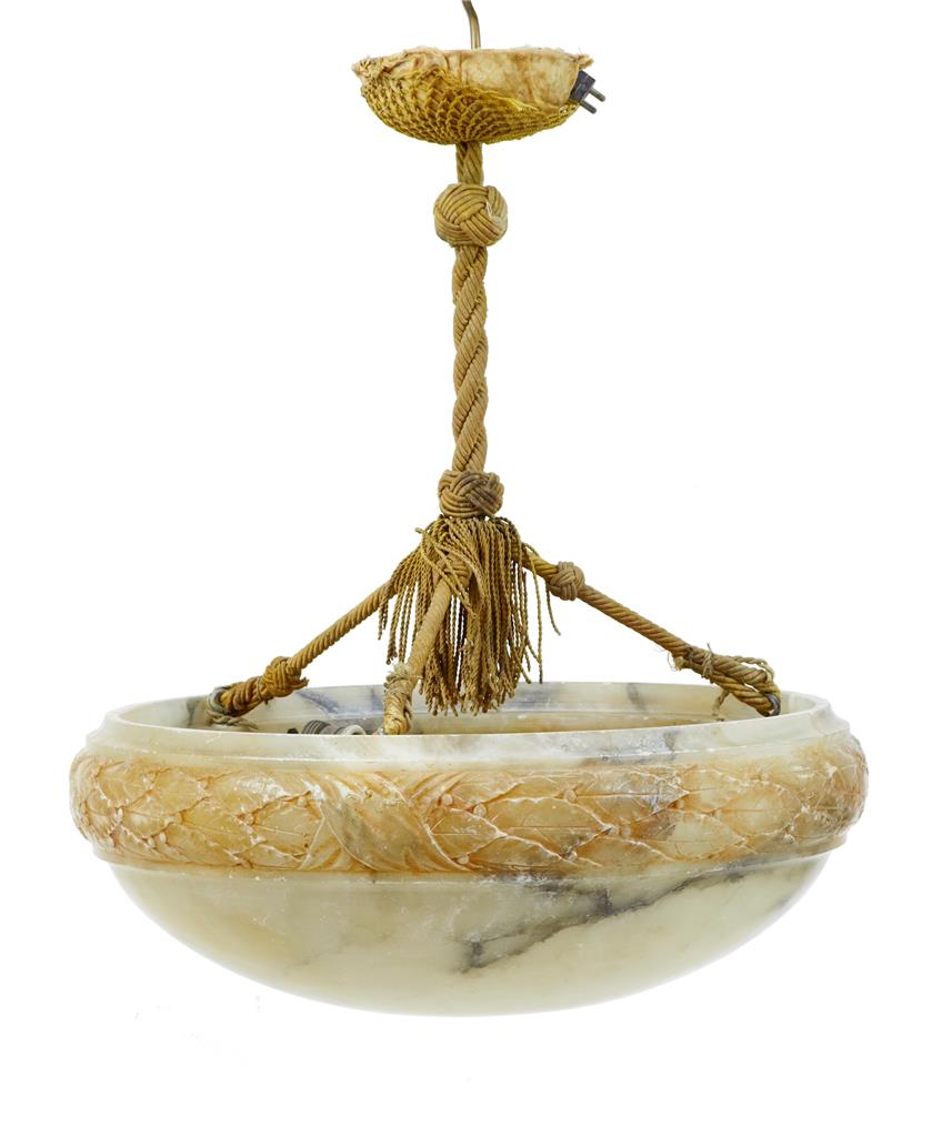 Art Deco Alabaster Hanging Ceiling Light (1 of 1) Art Deco Alabaster Hanging Ceiling Light (1 of 1)