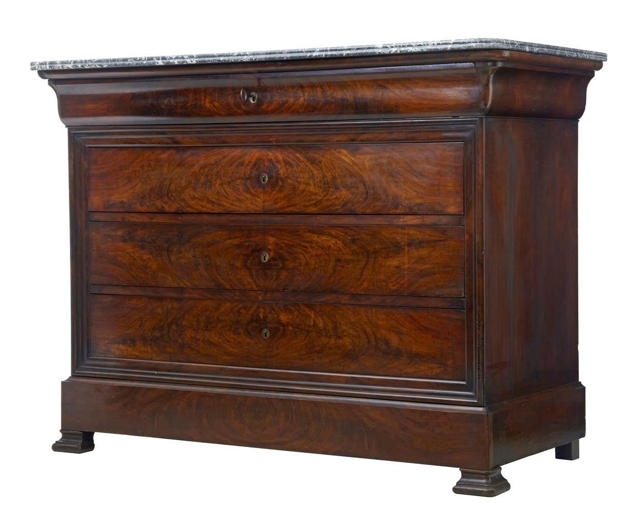 Stunning 19th Century French Mahogany Marble Top Commode (1 of 1) Stunning 19th Century French Mahogany Marble Top Commode (1 of 1)
