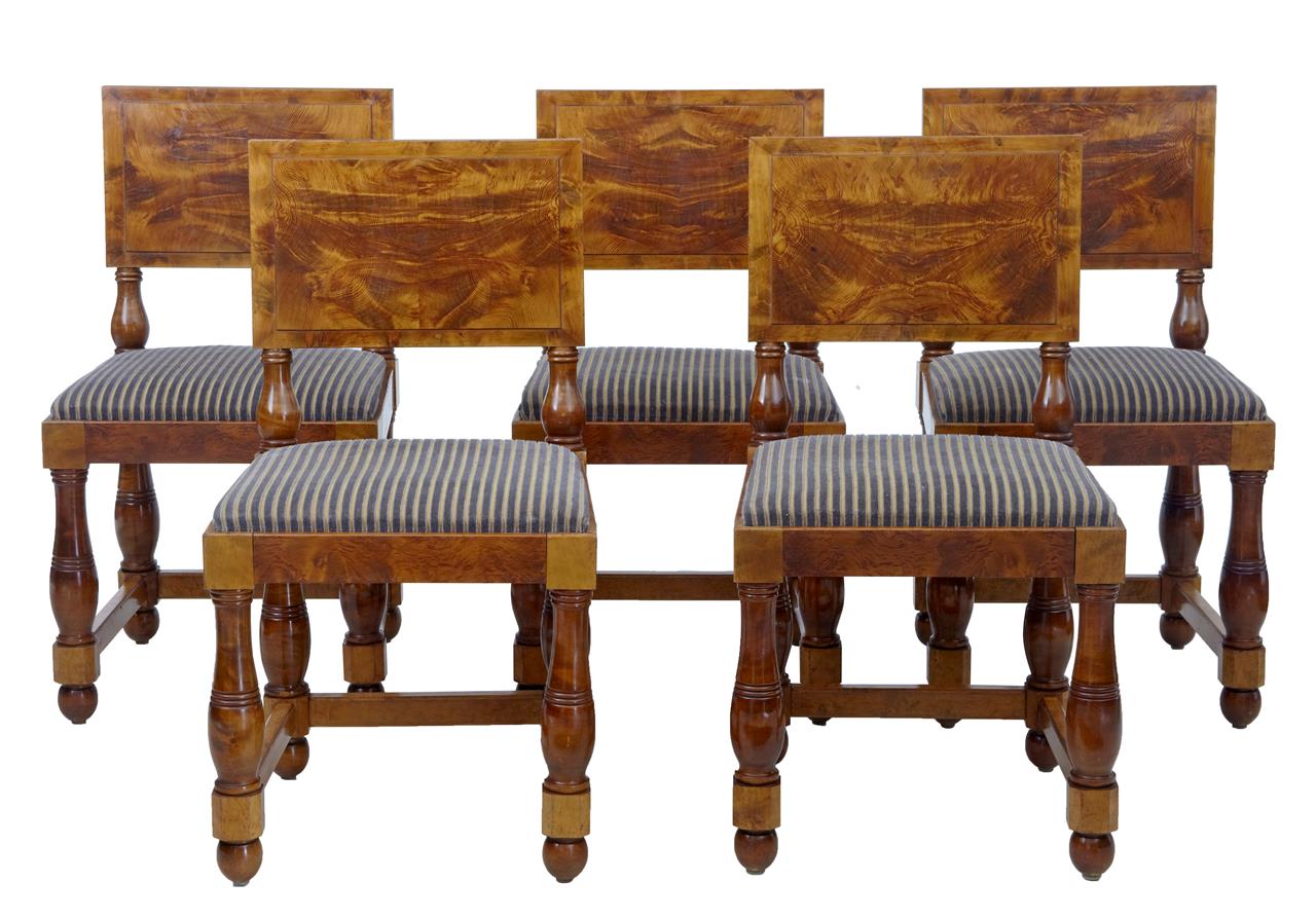 Set of 5 Art Deco Period Pine Dining Chairs (1 of 1) Set of 5 Art Deco Period Pine Dining Chairs (1 of 1)