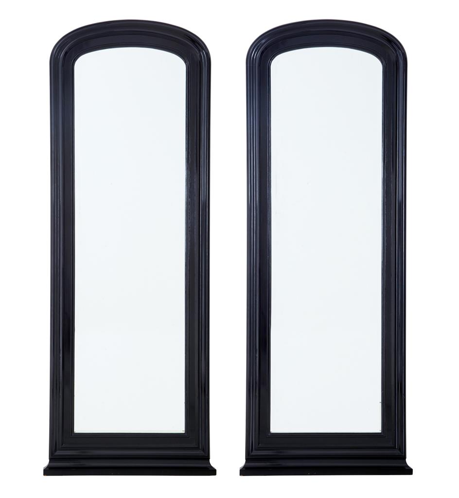 Pair of 19th Century Ebonized Floor Standing Mirrors c.1890 (1 of 1) Pair of 19th Century Ebonized Floor Standing Mirrors c.1890 (1 of 1)